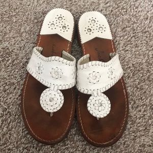 White classic Jack Rogers sandals